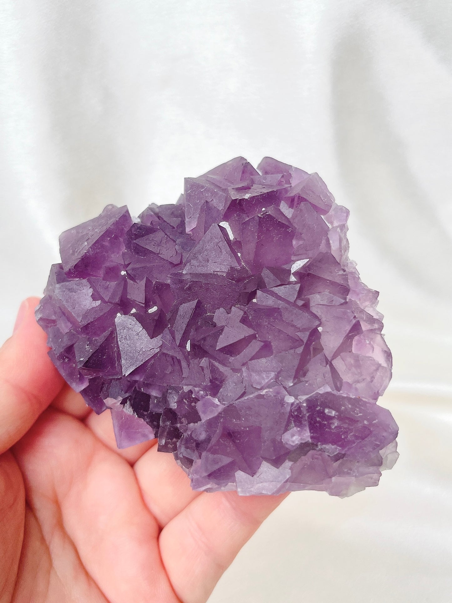 RARE Purple Cubic Fluorite Cluster 08