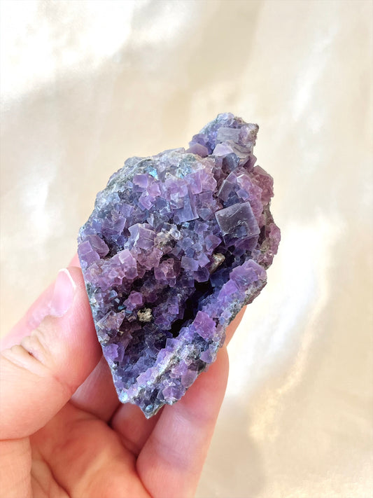 RARE Purple Cubic Fluorite Cluster 03