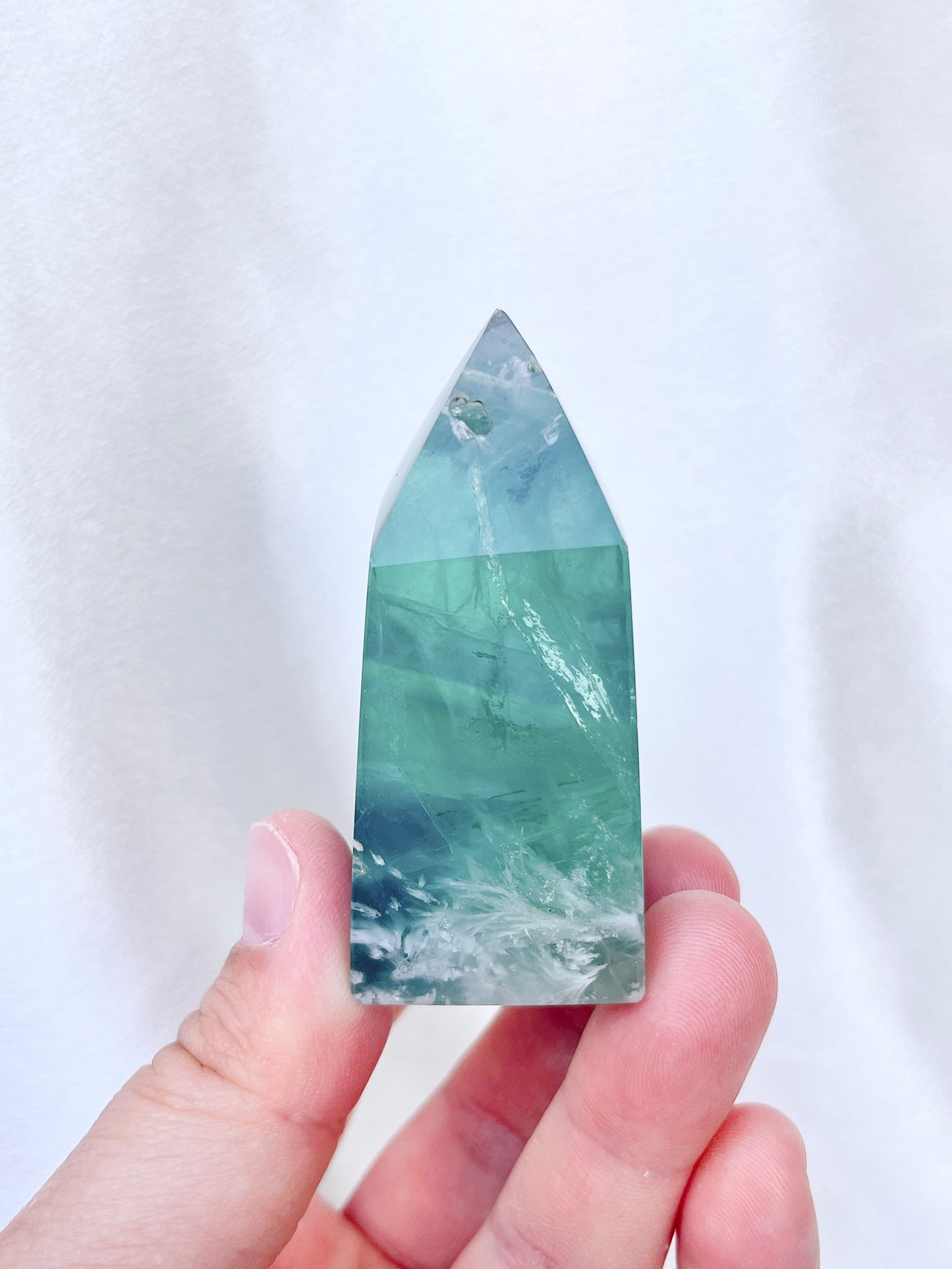 High Quality & Rare Feather Fluorite Point 01