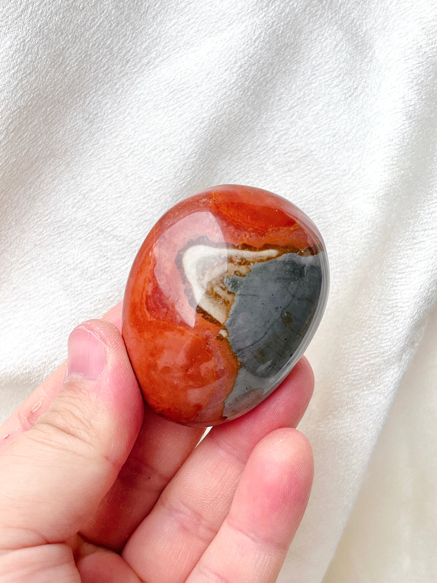 Polychrome Jasper Palm Stone