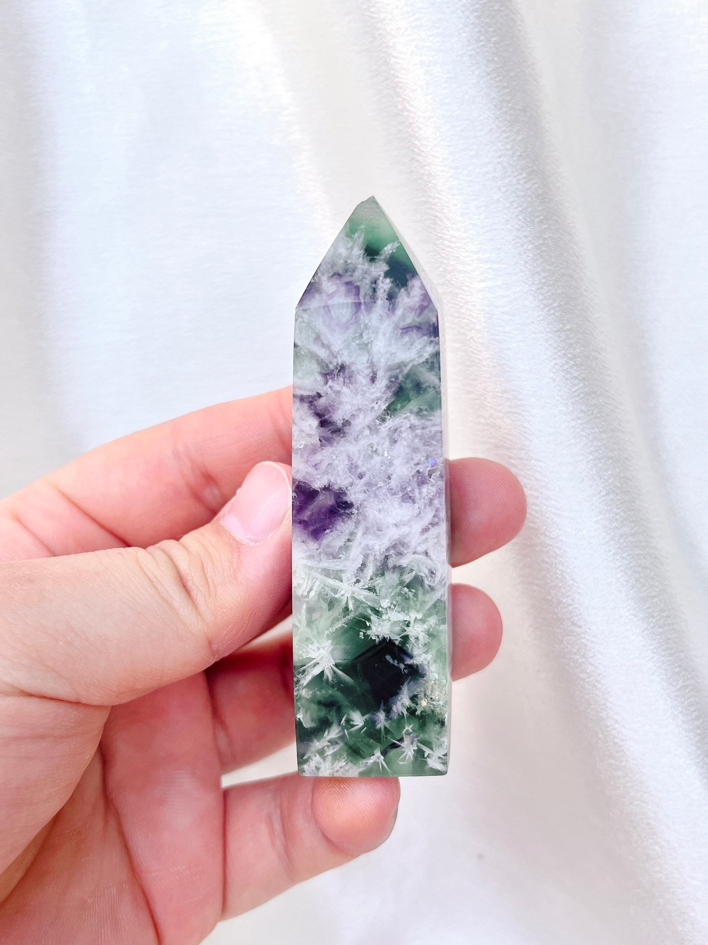 High Quality & Rare Feather Fluorite Point 02