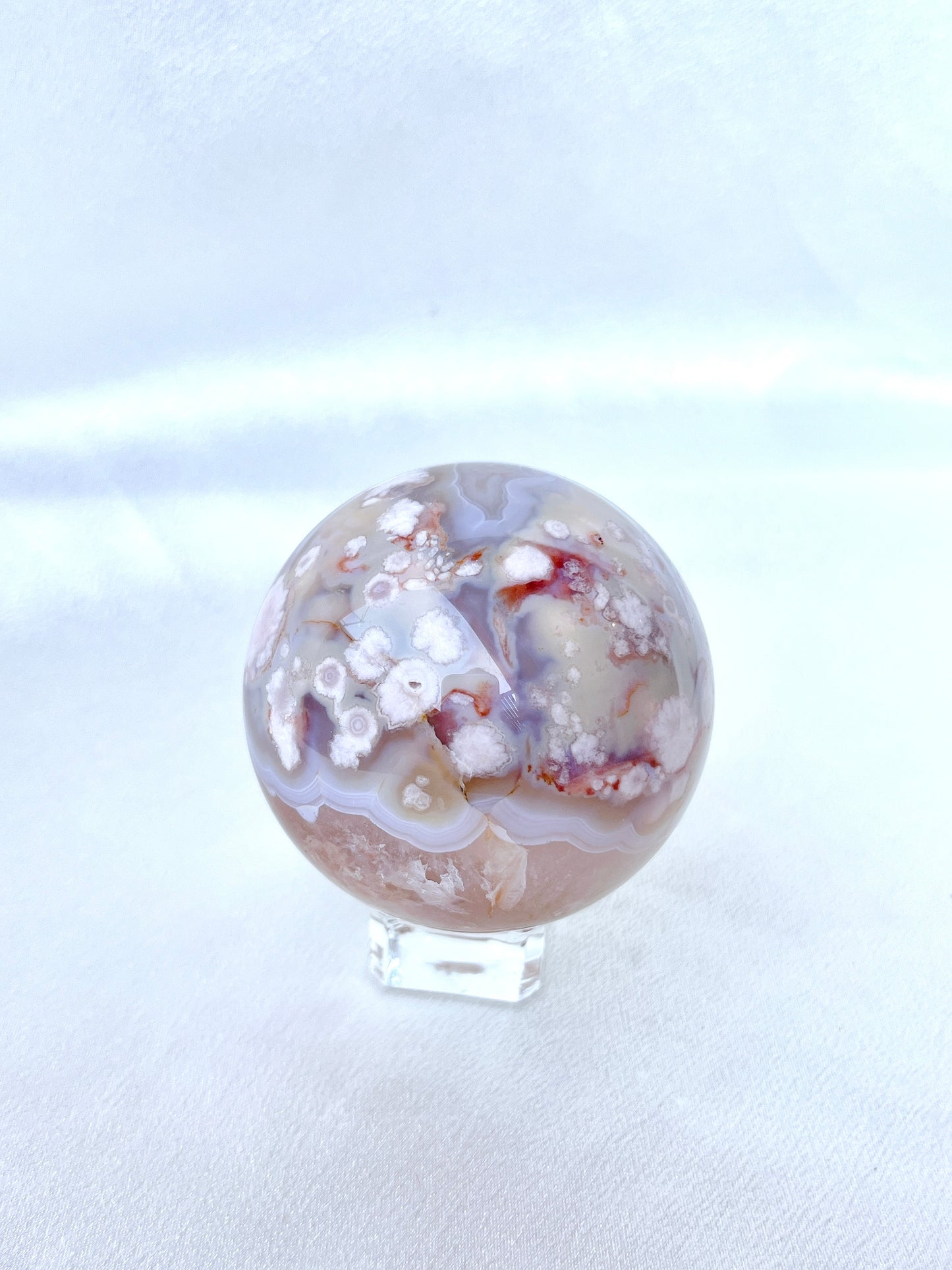 High Quality Flower Agate Sphere 01