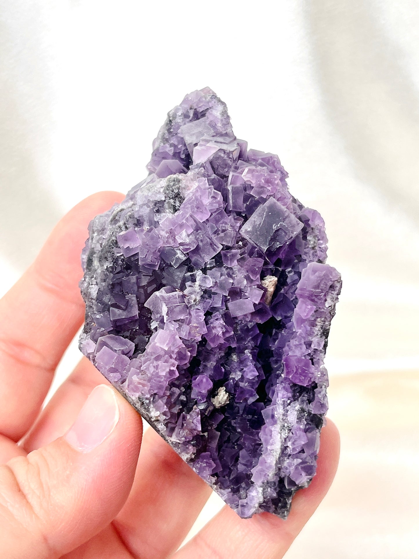 RARE Purple Cubic Fluorite Cluster 03