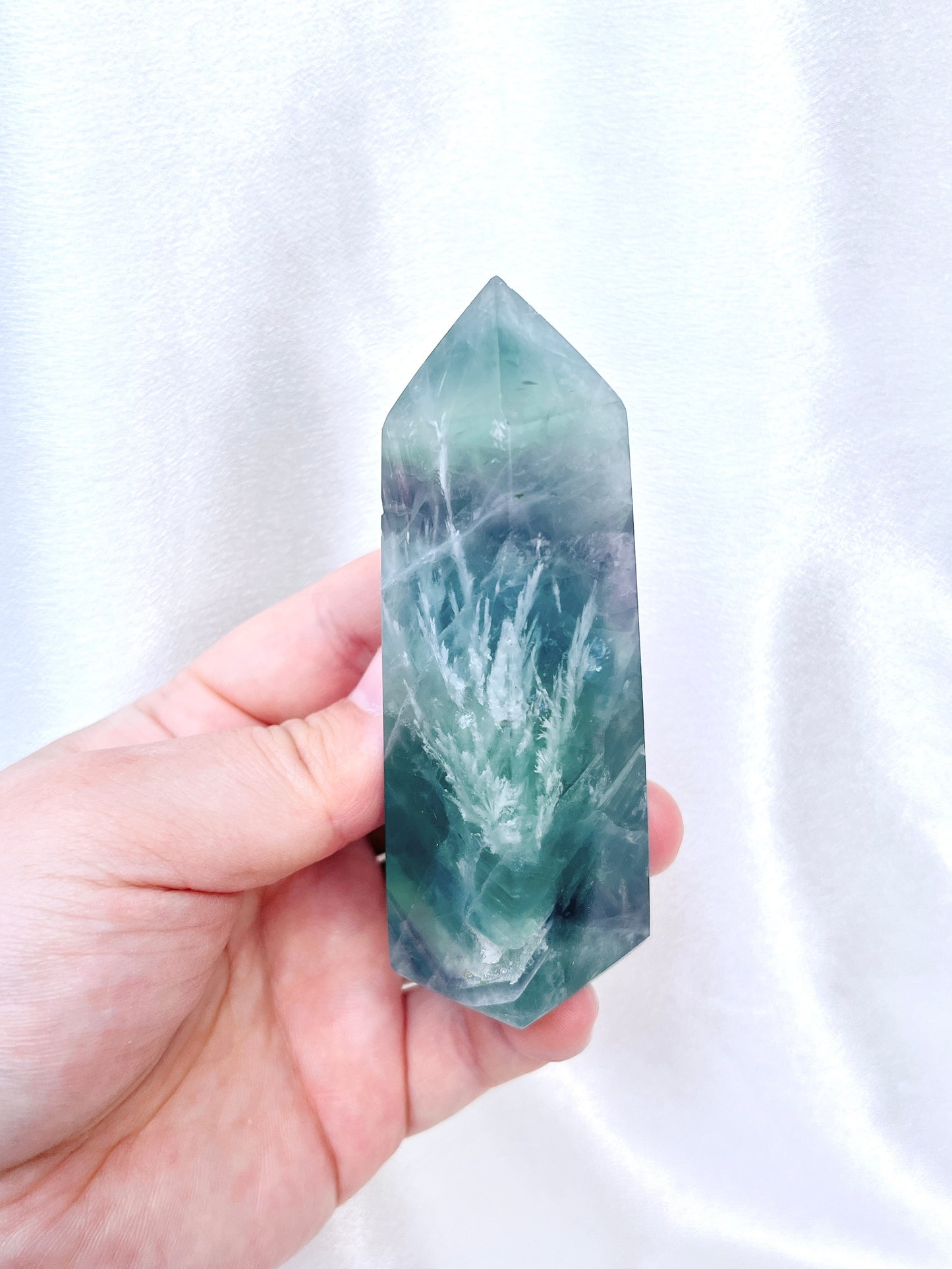 High Quality & Rare Feather Fluorite Point 03