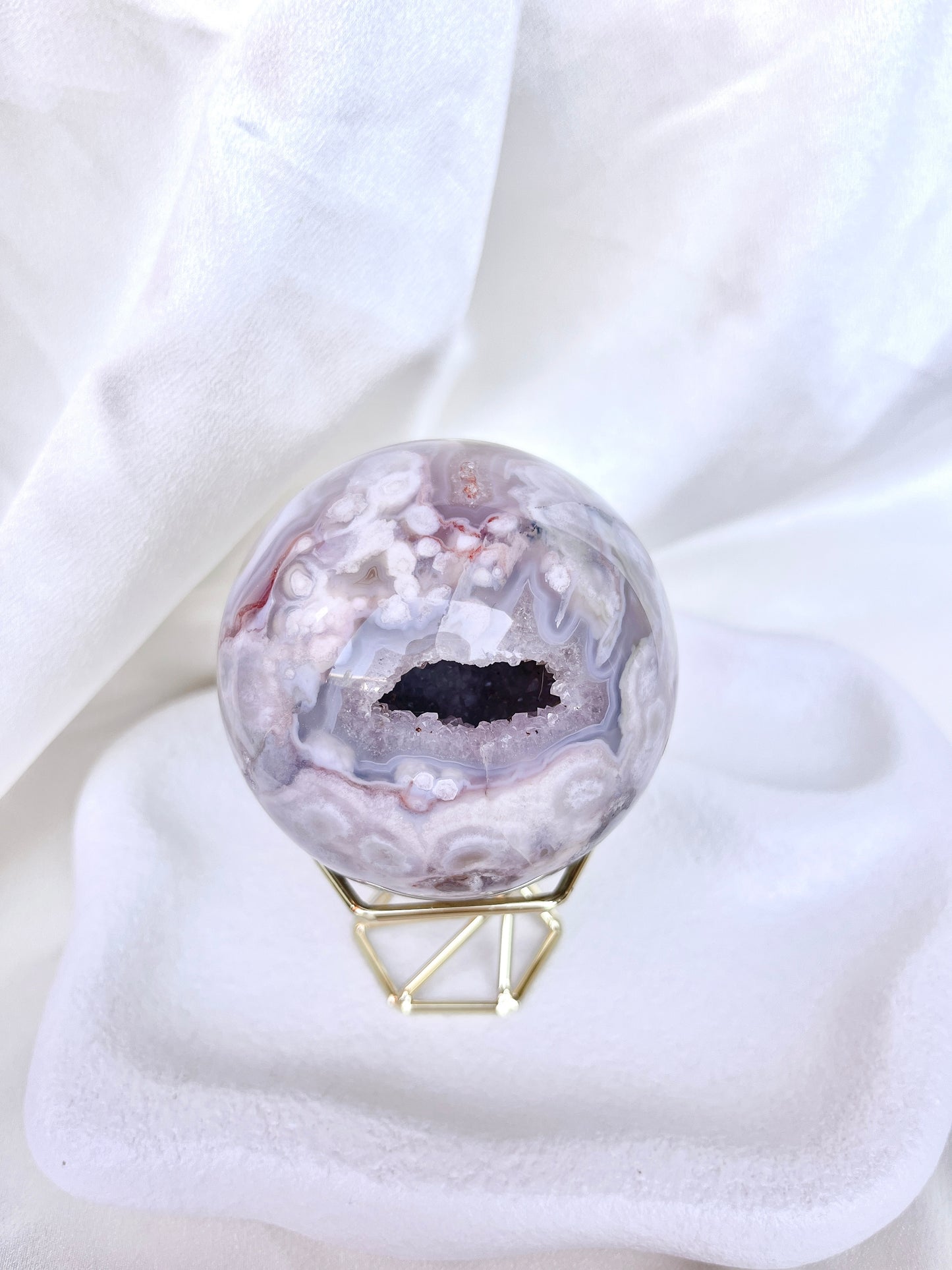 High Quality Flower Agate Sphere 02
