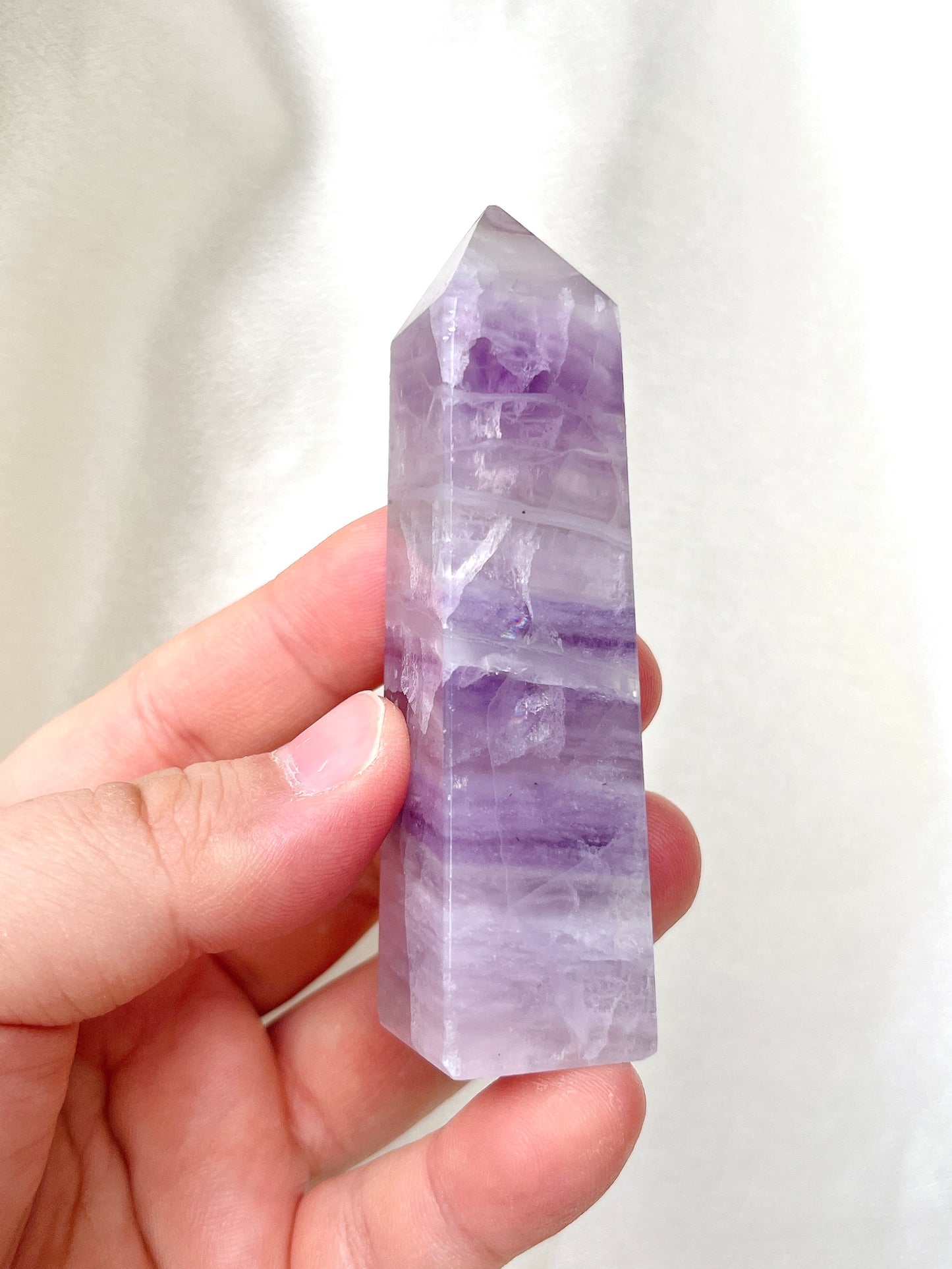 Unique Silky Fluorite Point 02