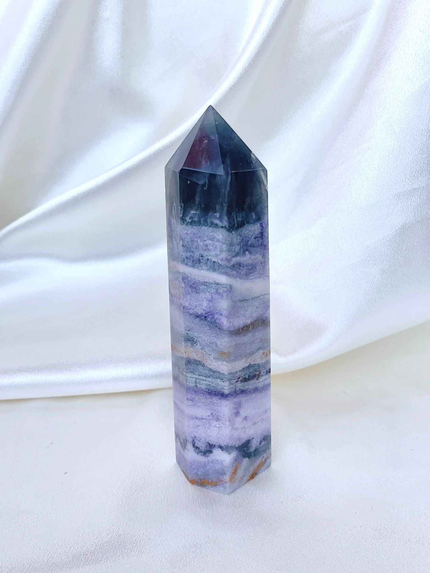 Unique Silky Fluorite Tower 01