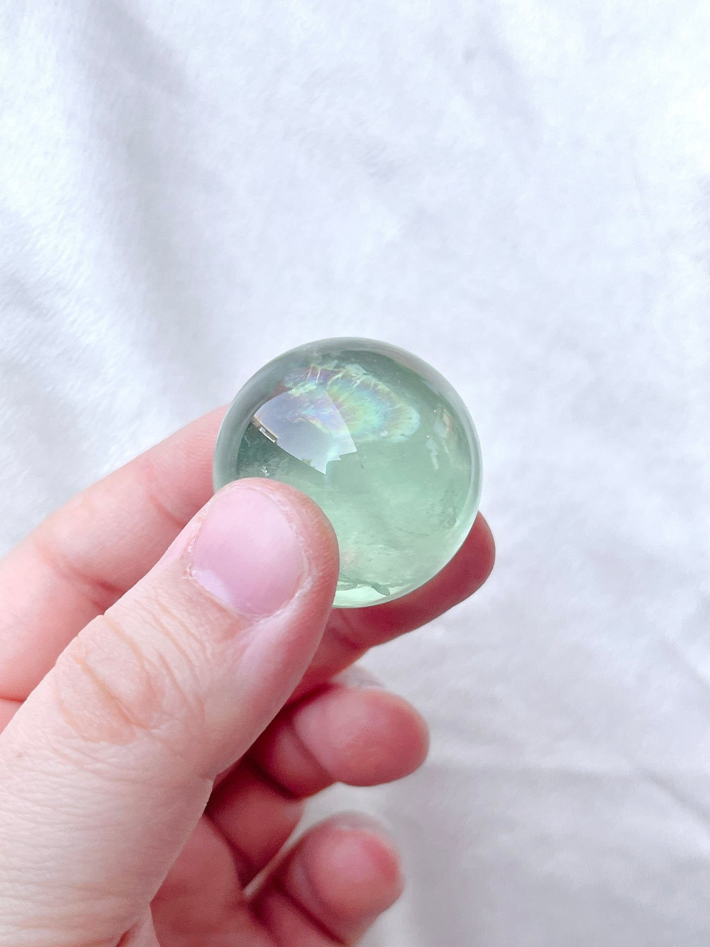 Flashy Green Fluorite Sphere- Mini
