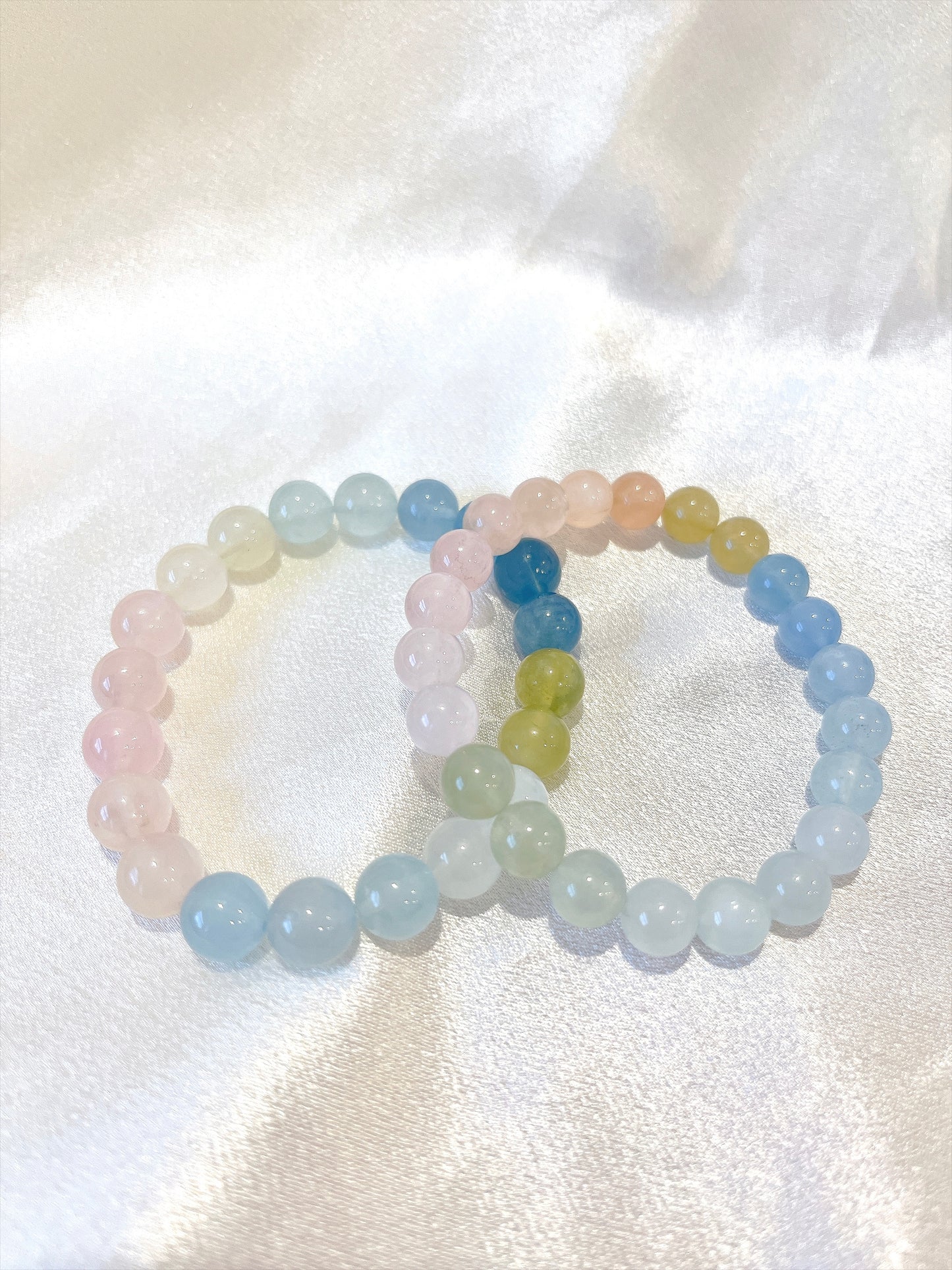 Morganite Bead Bracelet
