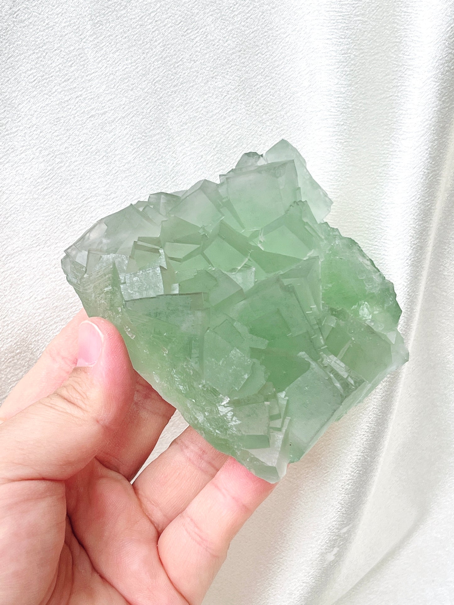 Green Cubic Fluorite Cluster 02
