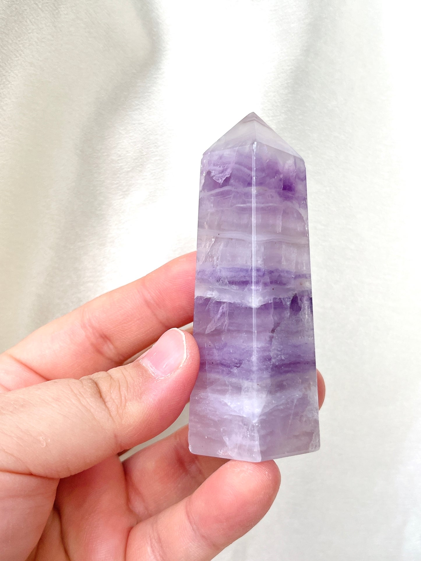Unique Silky Fluorite Point 02