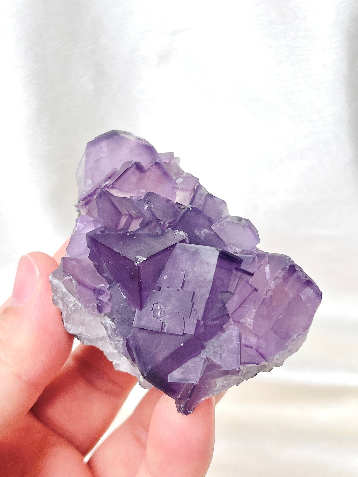 RARE Purple Cubic Fluorite Cluster 06