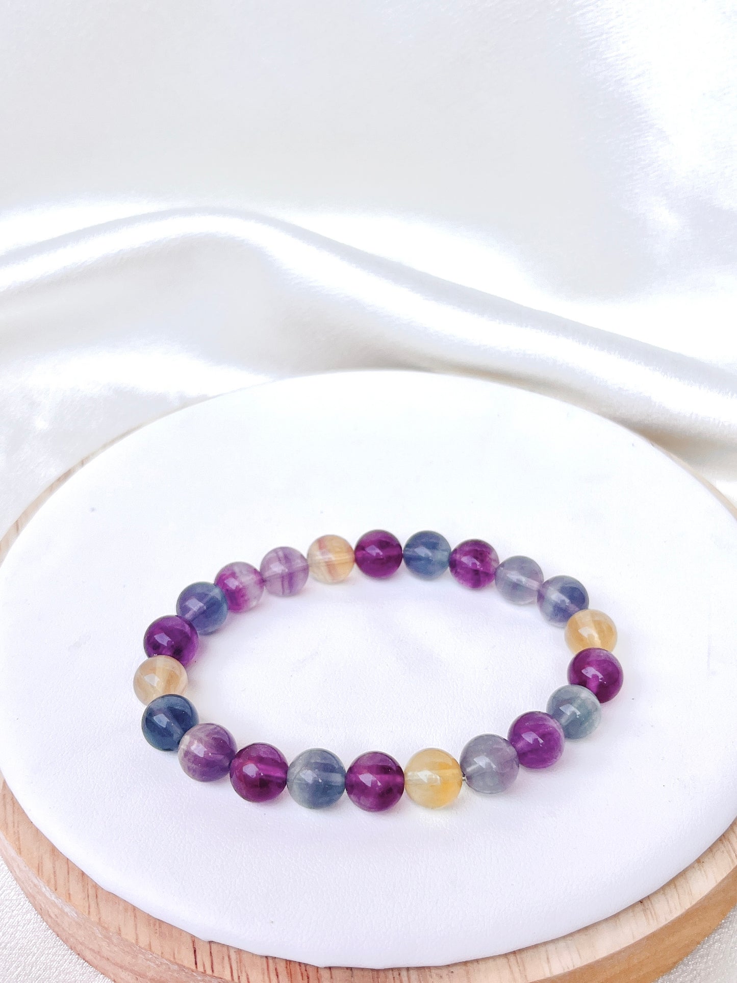High Quality Fluorite Bead Bracelet 02