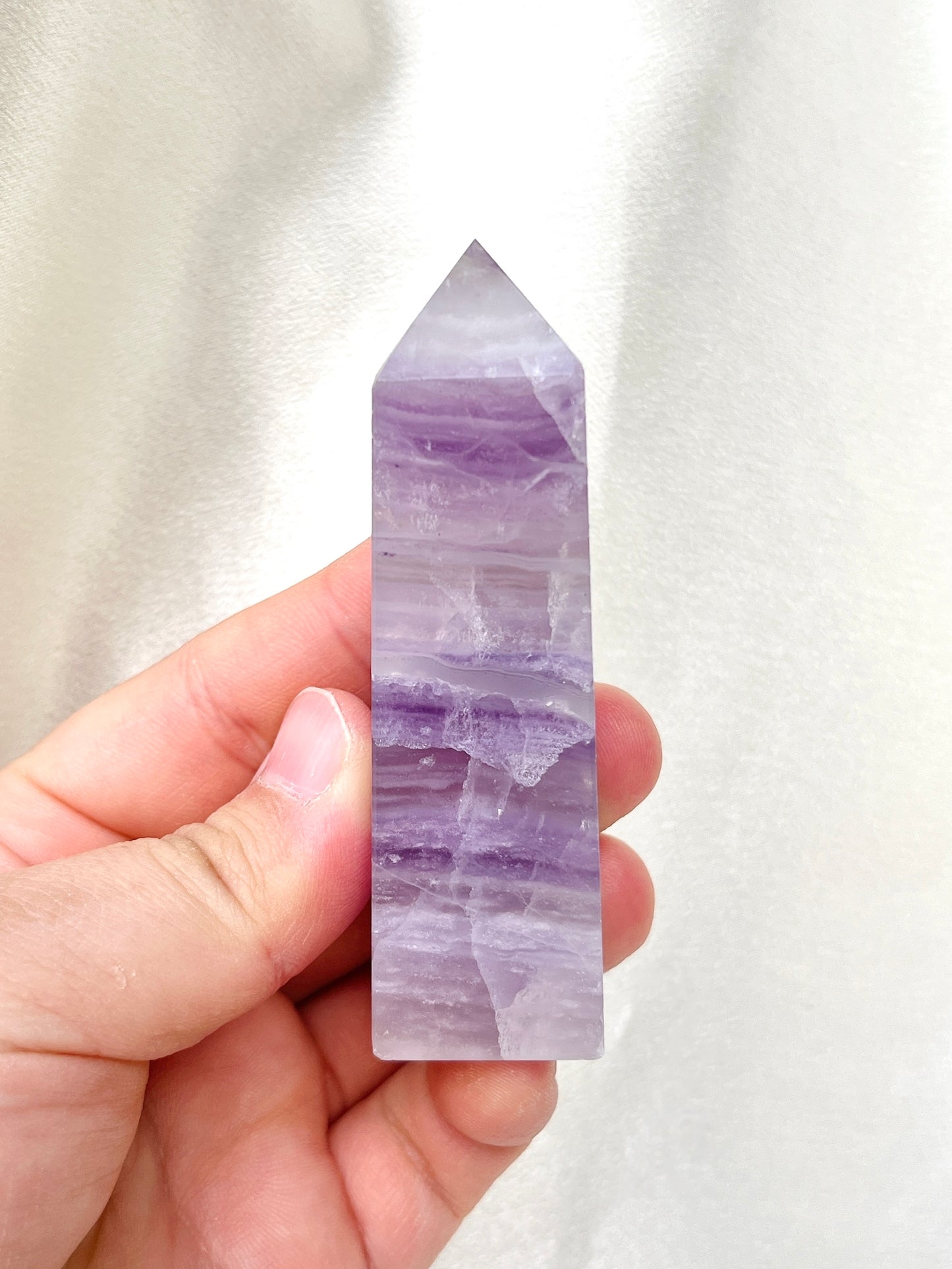 Unique Silky Fluorite Point 02