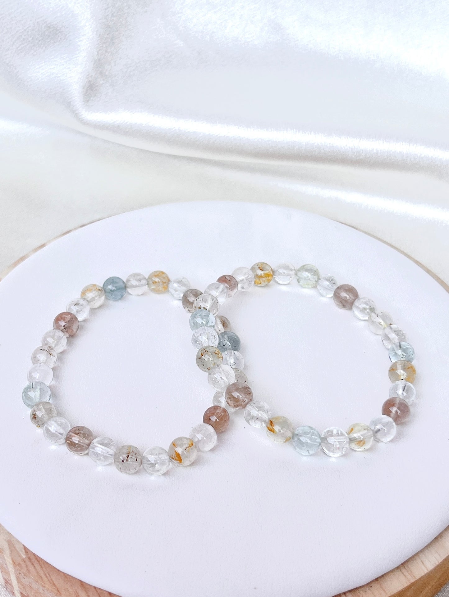 Topaz Bead Bracelet (Man-made)