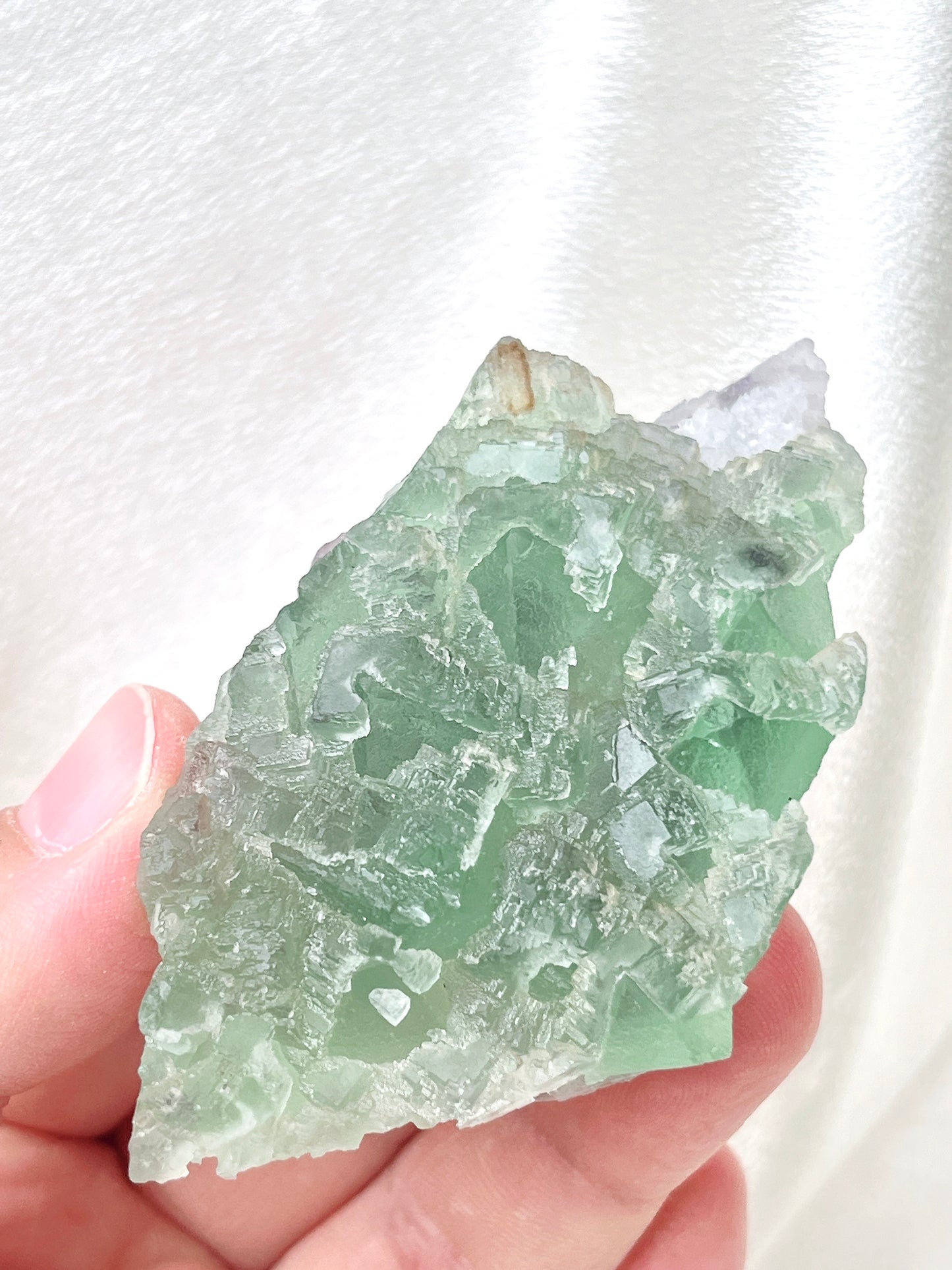 Green Cubic Fluorite Cluster 01
