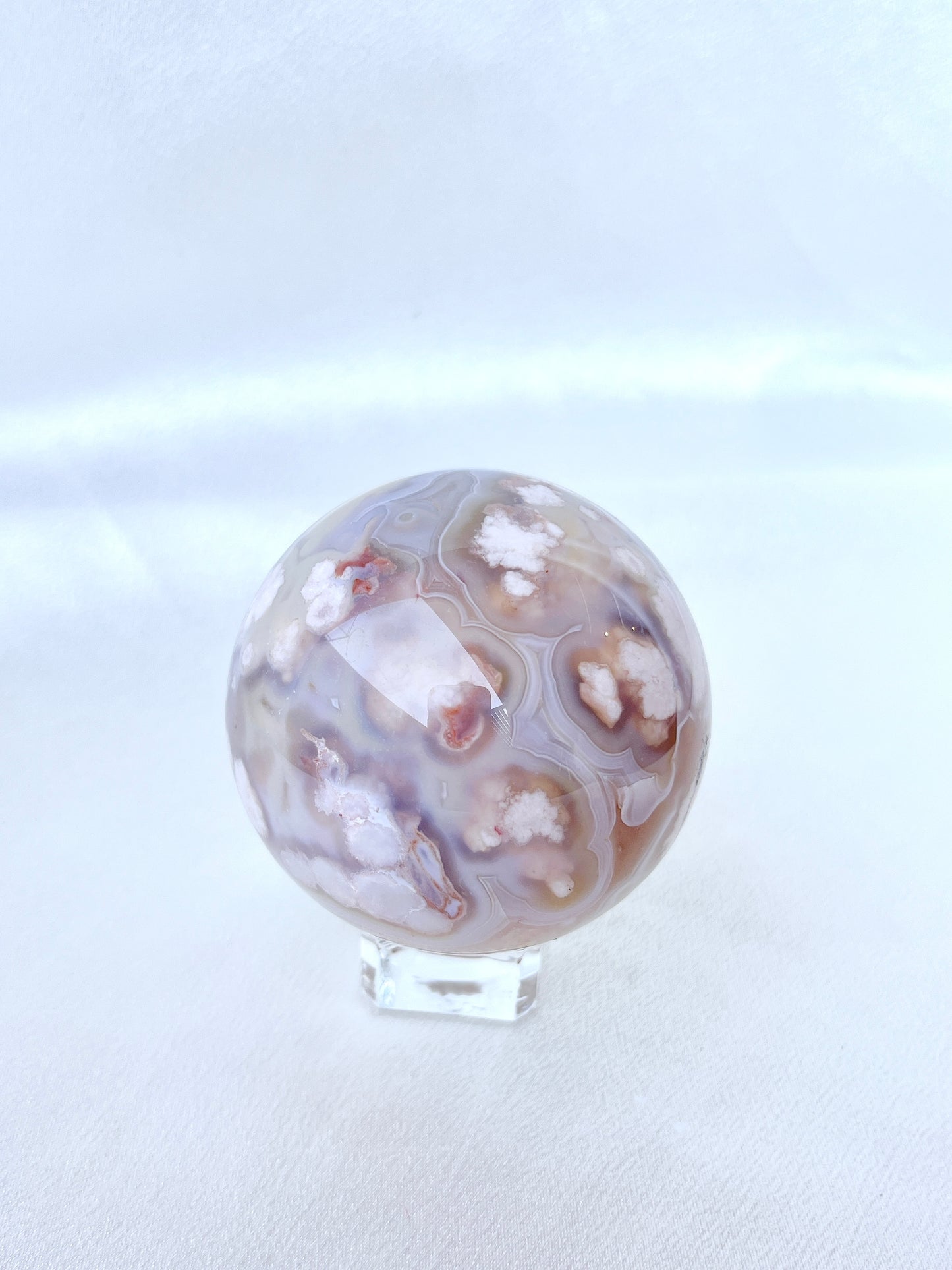High Quality Flower Agate Sphere 01