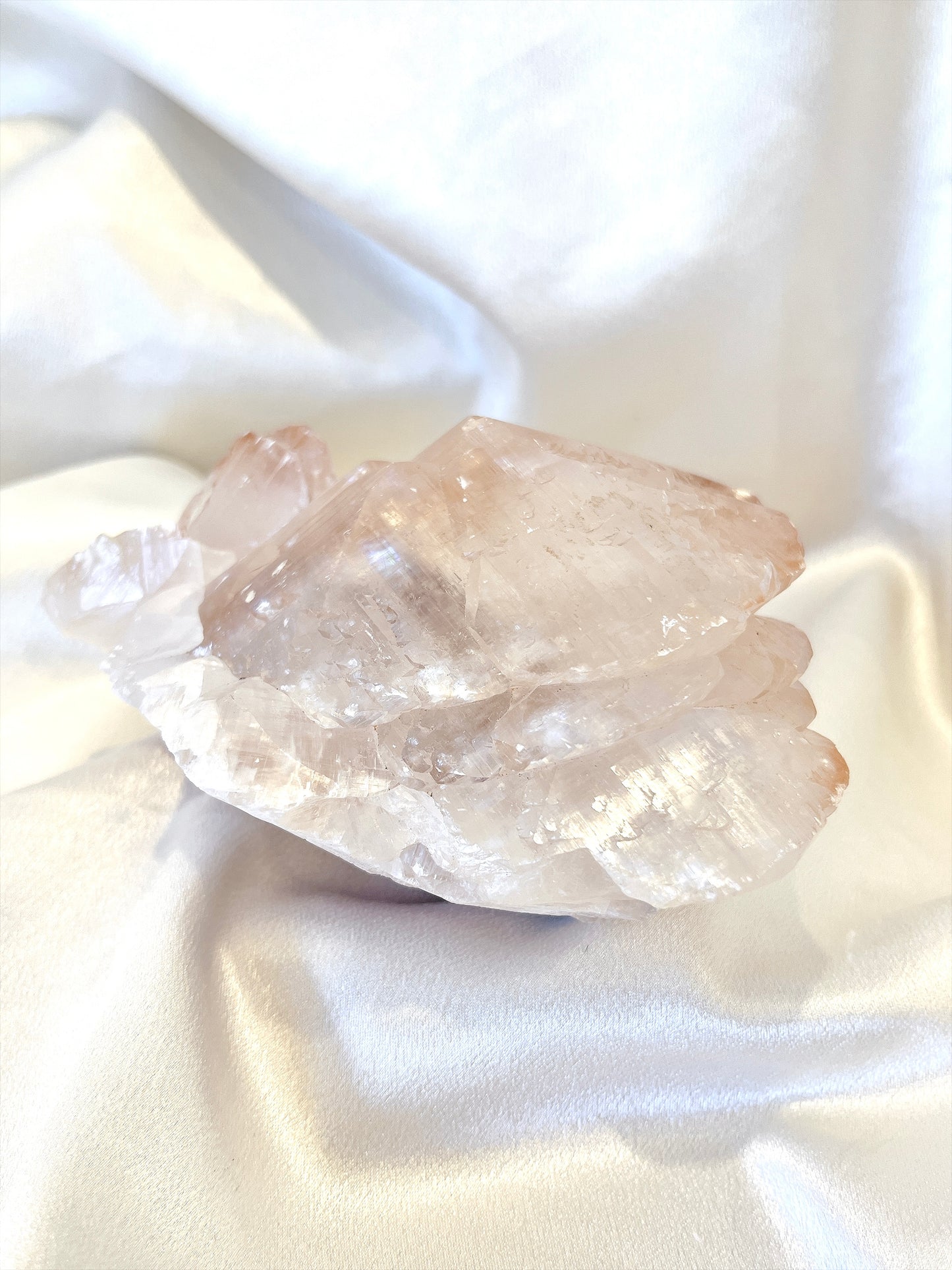 Peach Mushroom Calcite Specimen