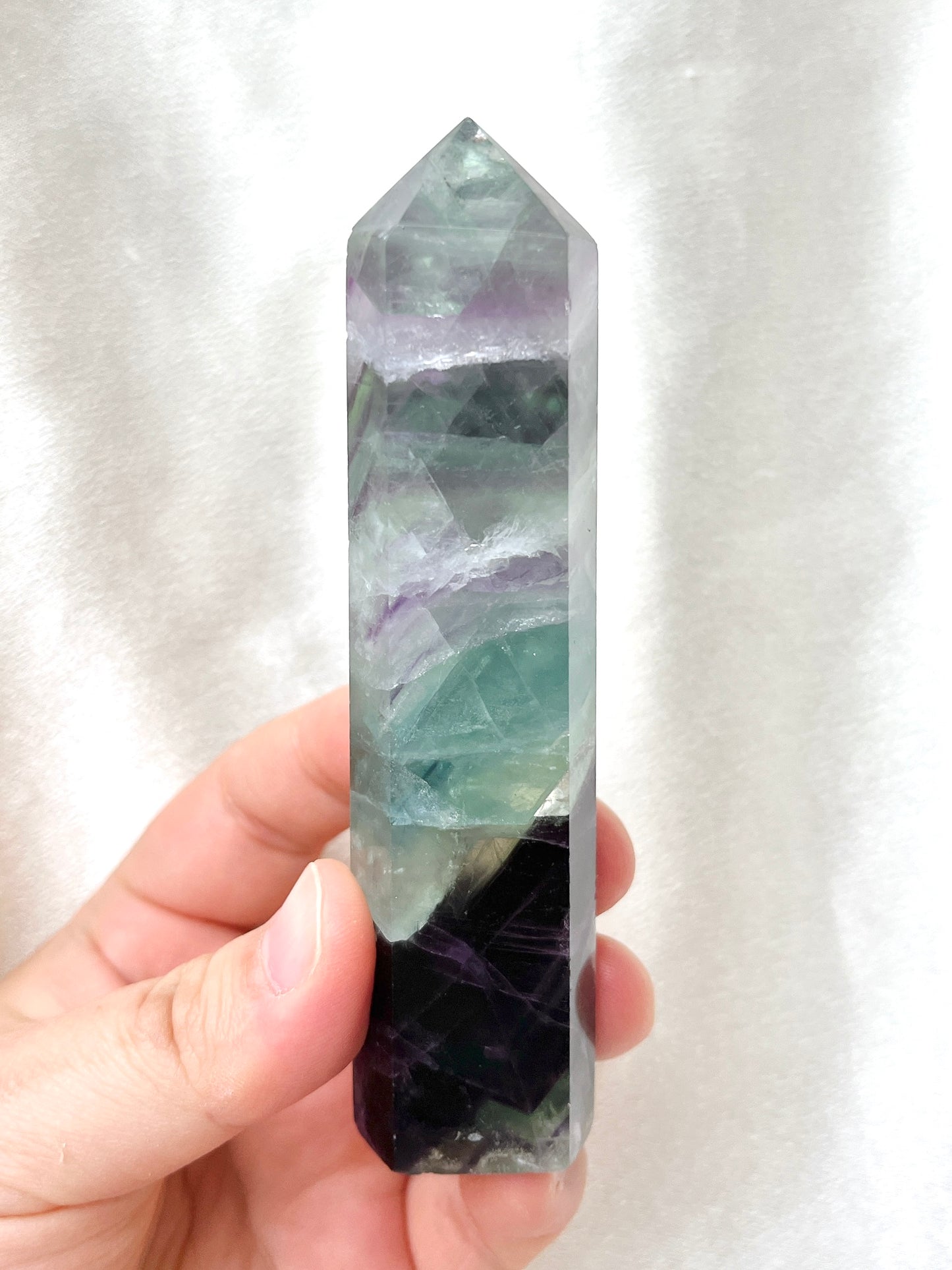 Rare Feather Fluorite Point 02