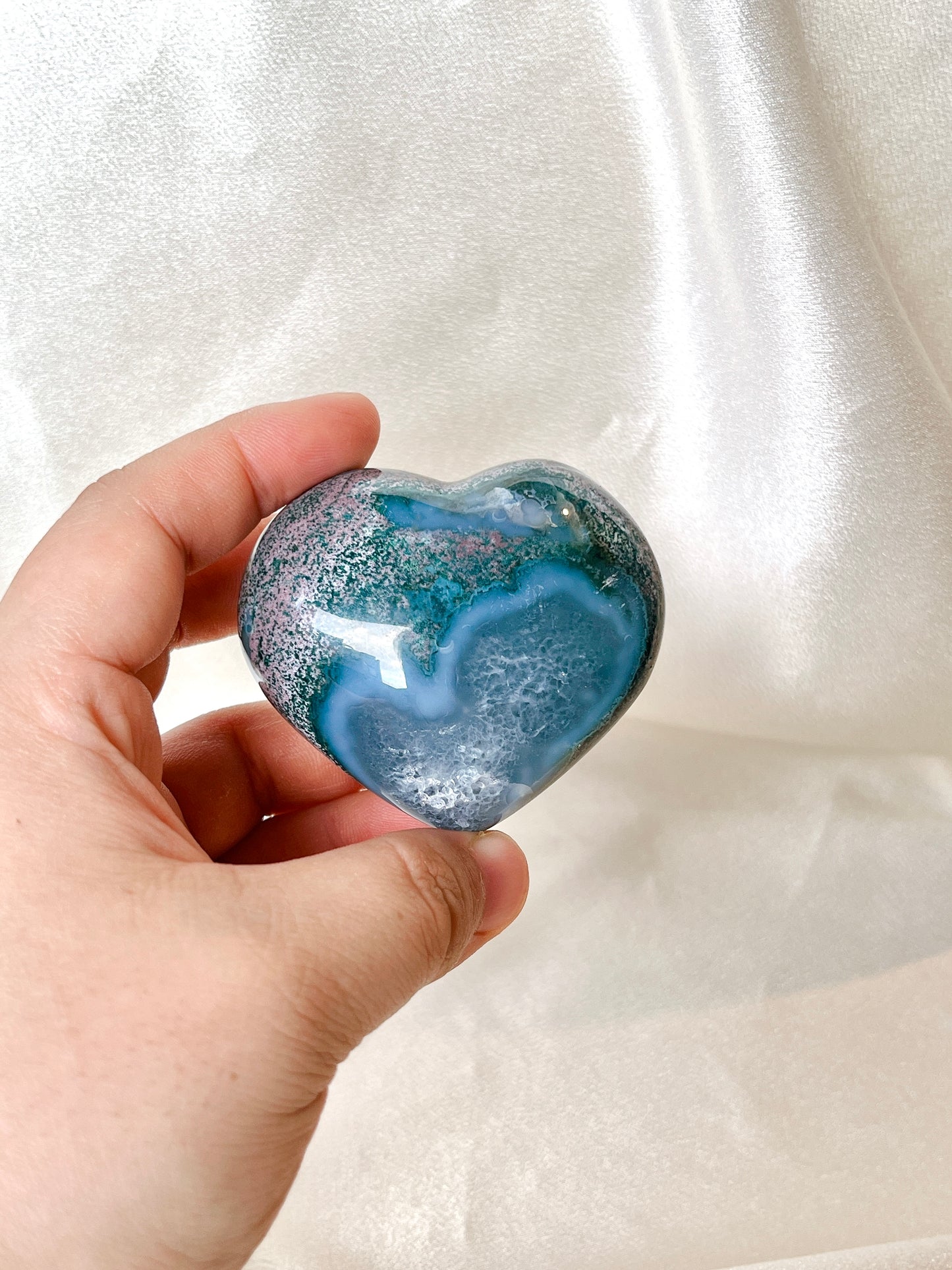 Ocean Jasper Heart Carvings- S