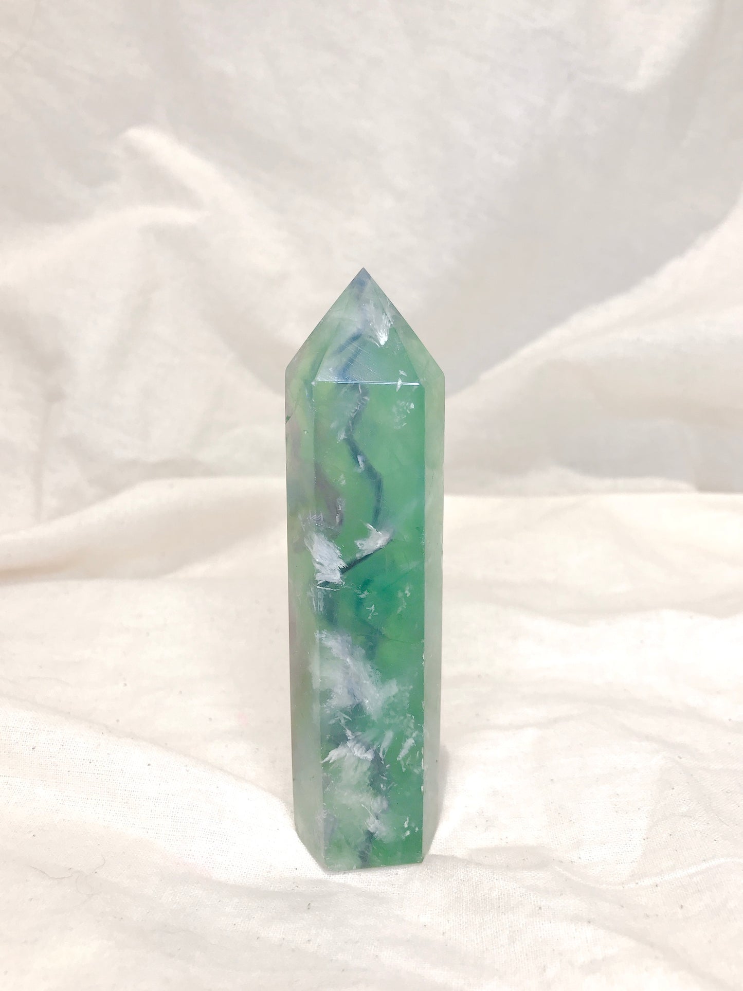 Rare Feather Fluorite Point