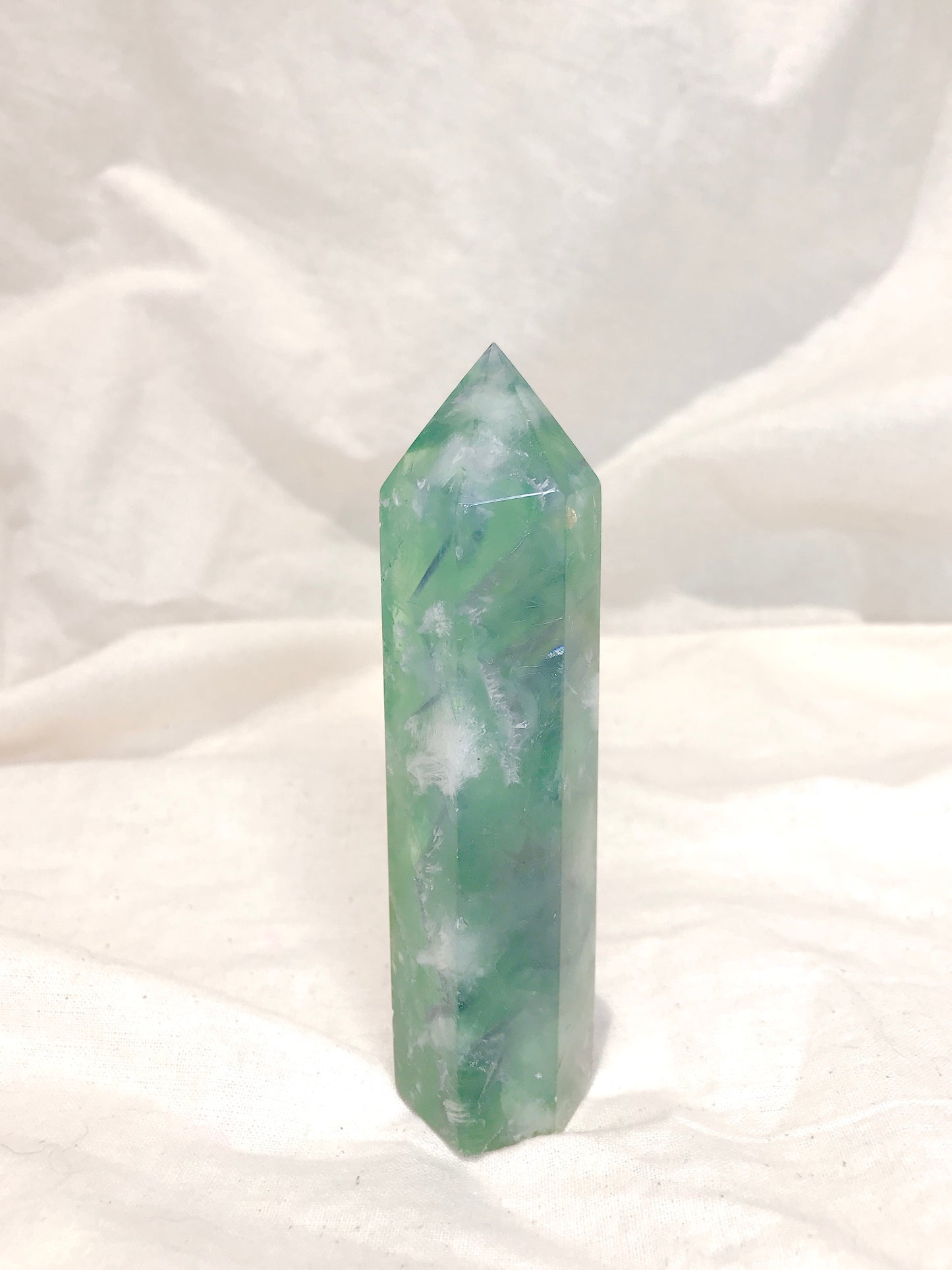 Rare Feather Fluorite Point