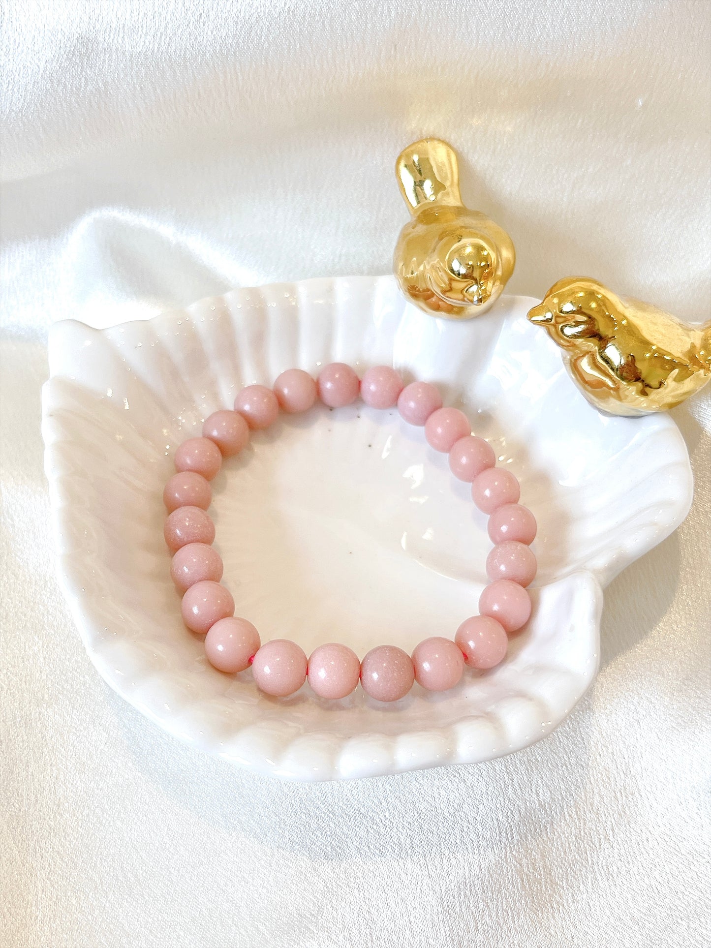 Pink Opal Bead Bracelet 02