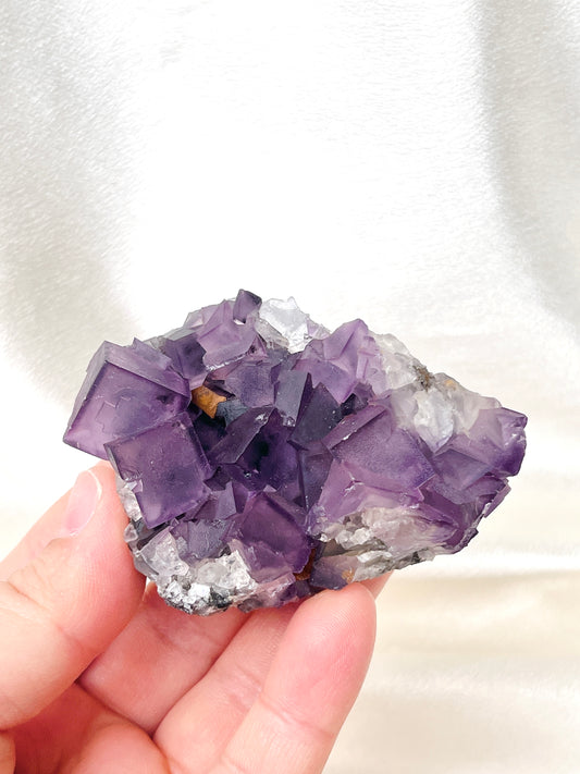 RARE Purple Cubic Fluorite Cluster 04