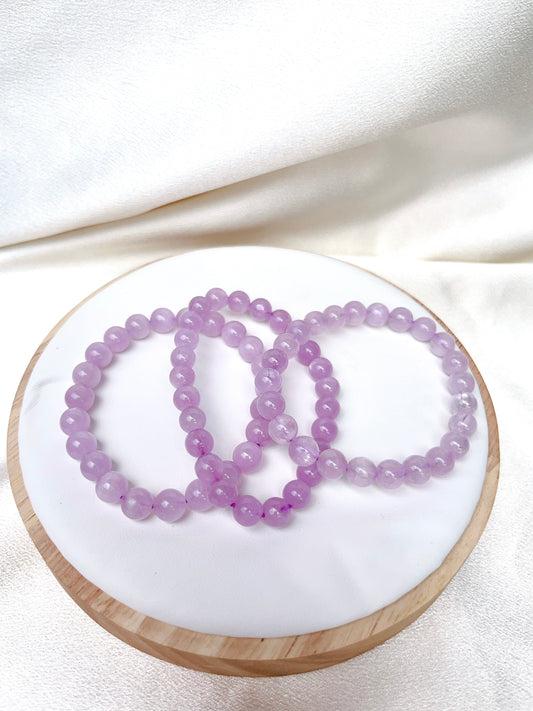 Flashy Kunzite Bead Bracelet- Small