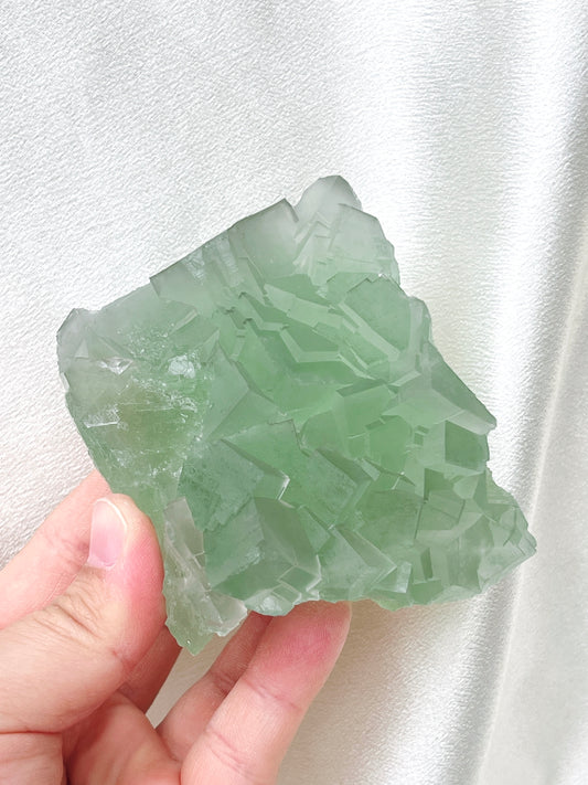 Green Cubic Fluorite Cluster 02