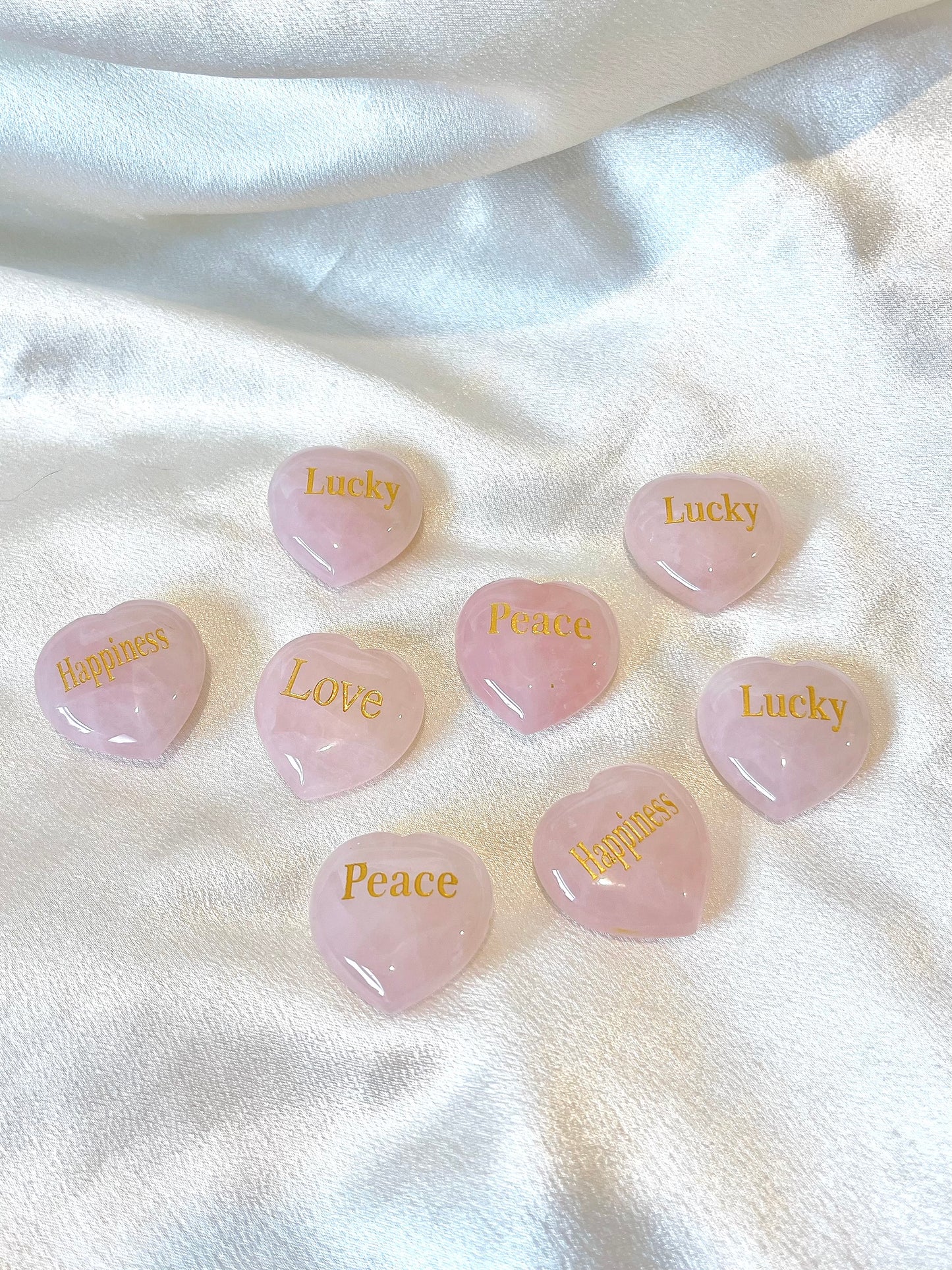 Rose Quartz Mini Heart with Engraving
