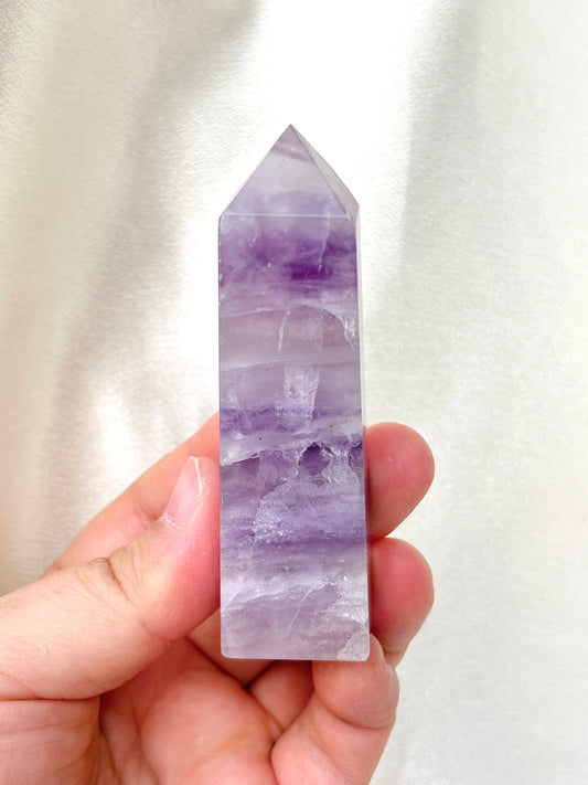 Unique Silky Fluorite Point 02