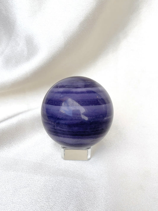 Unique Silky Fluorite Sphere