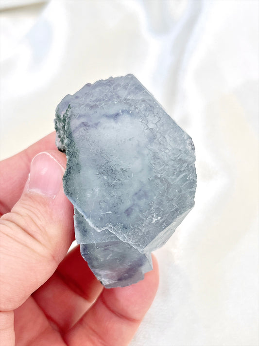 High Quality Aqua Phantom Cubic Fluorite Specimen 02
