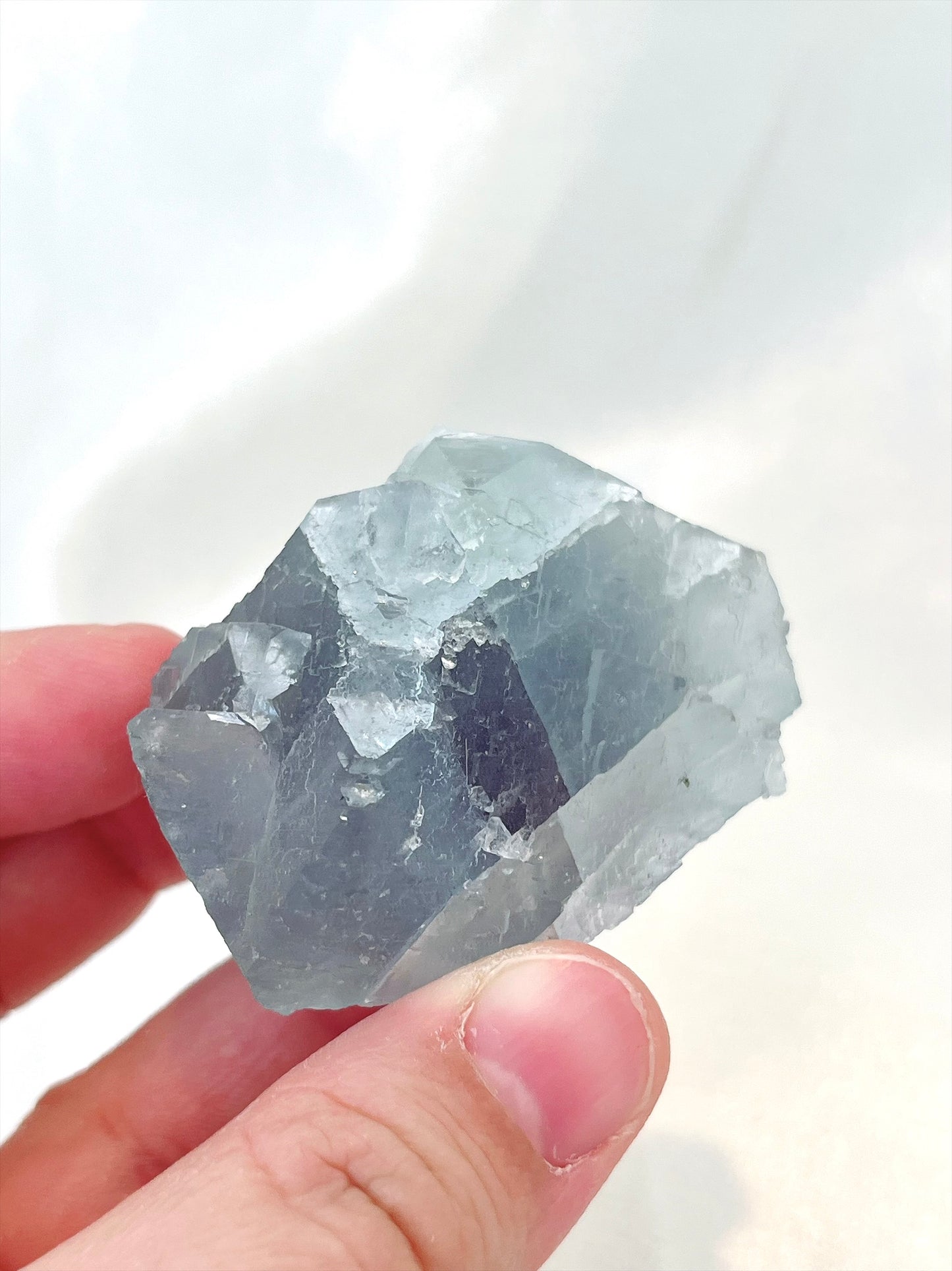High Quality Aqua Phantom Cubic Fluorite Specimen- Small 01