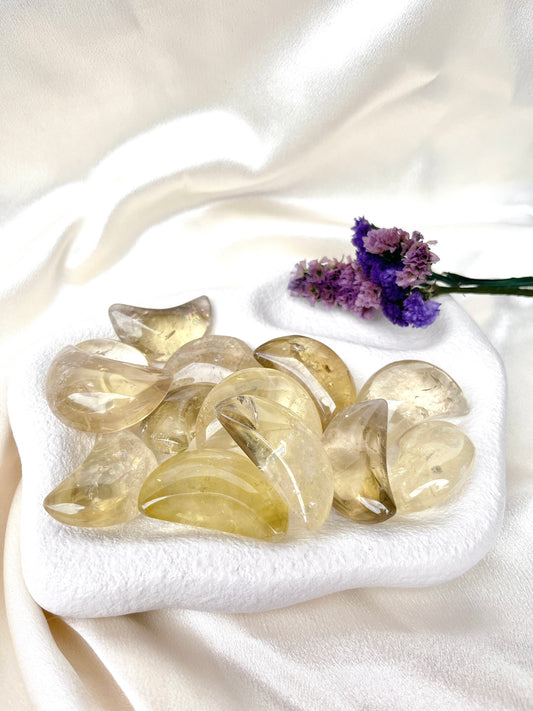 High Grade Citrine & Smoky Citrine Mixed Moon