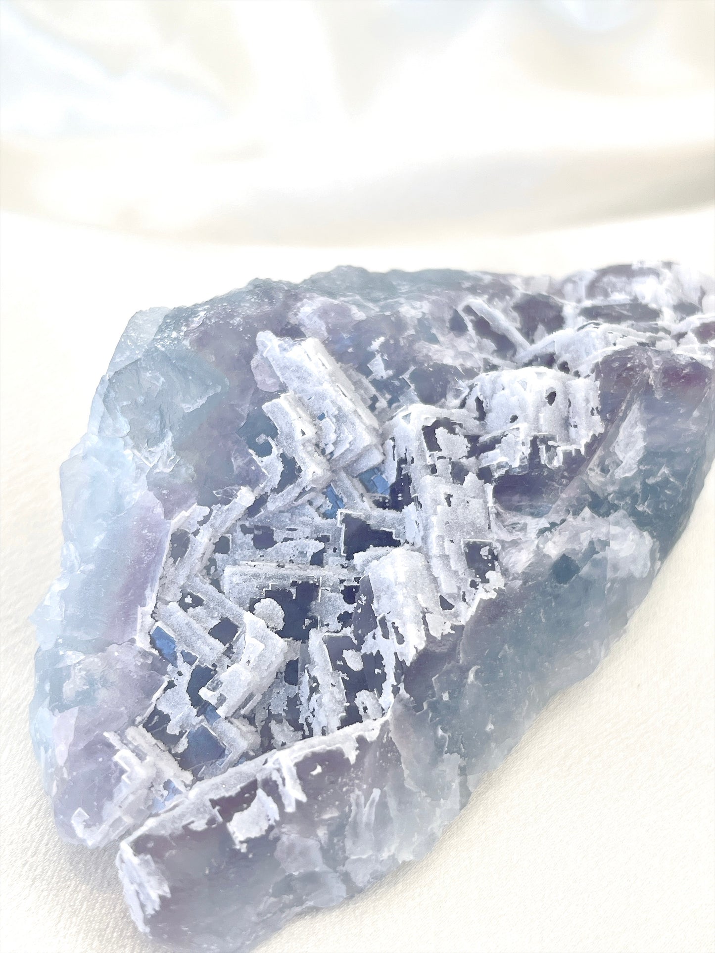 Purple & Aqua Fluorite Cubic Cluster 02