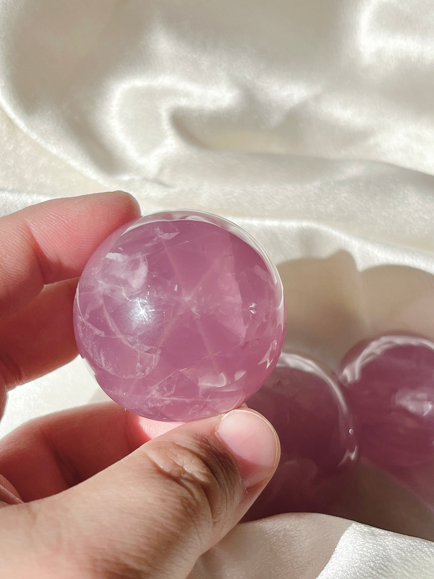 High Grade Star Purple Rose Quartz Sphere