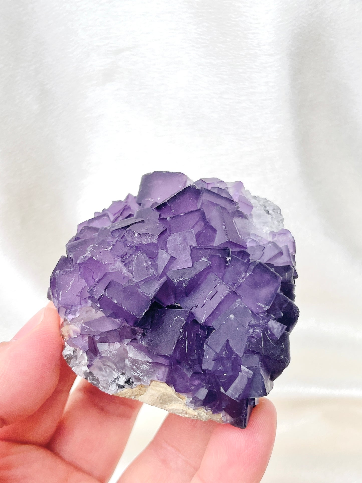 RARE Purple Cubic Fluorite Cluster 07