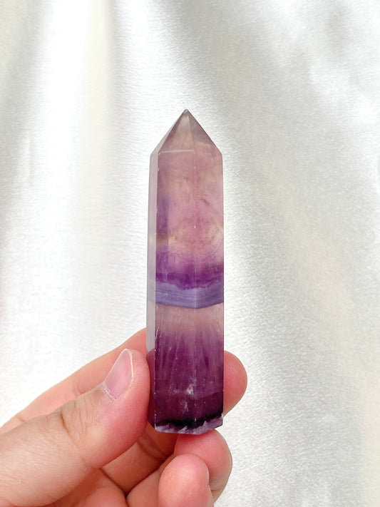 Unique Silky Fluorite Point 01