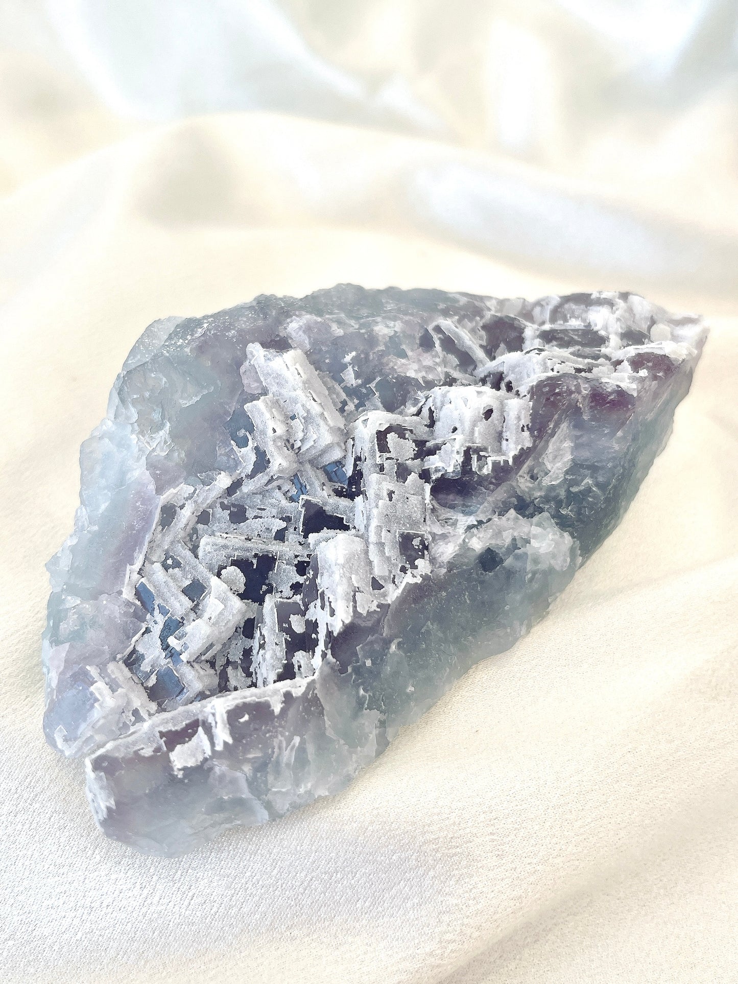 Purple & Aqua Fluorite Cubic Cluster 02