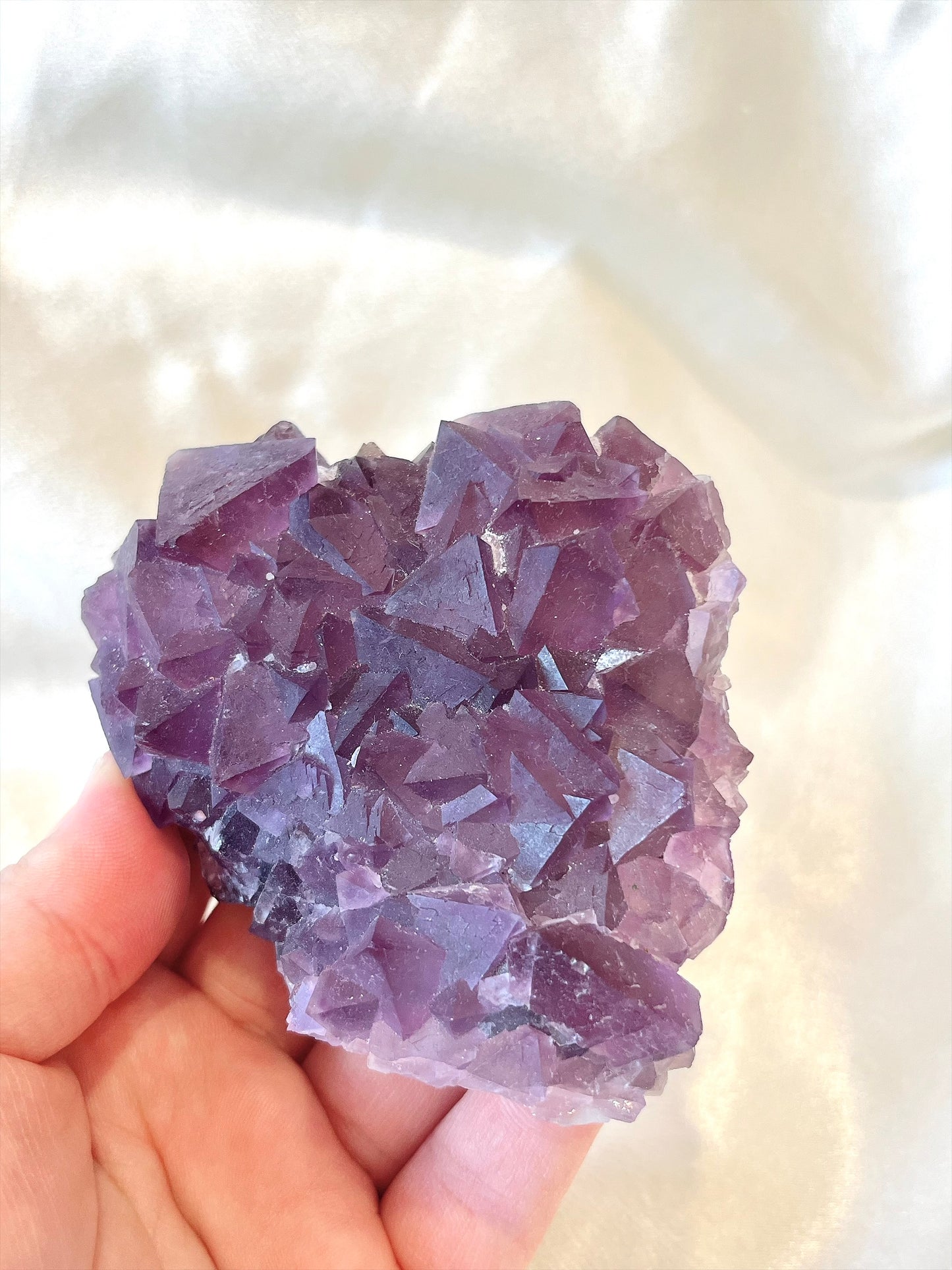RARE Purple Cubic Fluorite Cluster 08