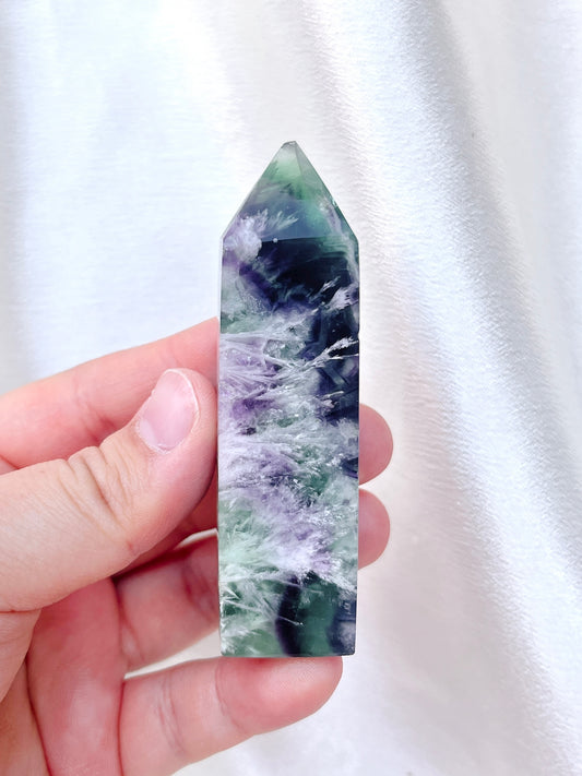 High Quality & Rare Feather Fluorite Point 02