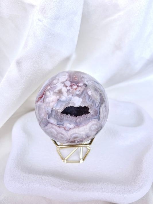 High Quality Flower Agate Sphere 02