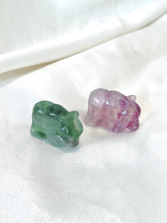 Fluorite Bear Carving- Mini