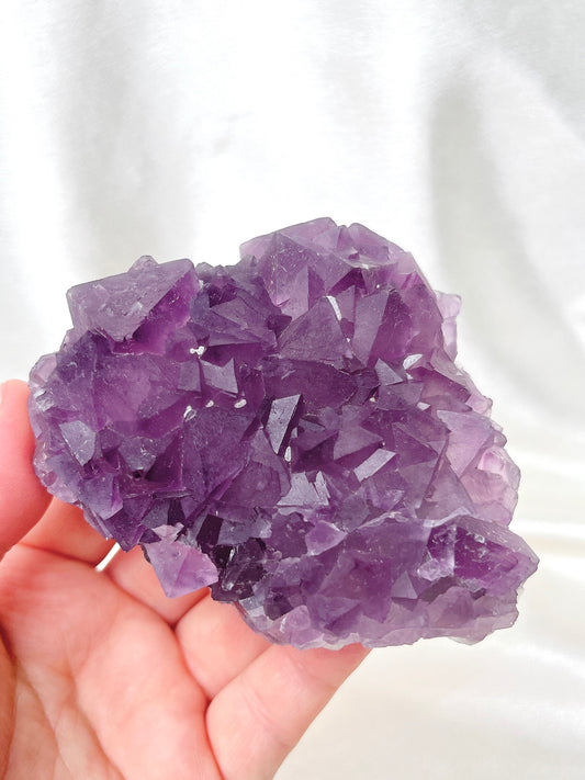 RARE Purple Cubic Fluorite Cluster 08