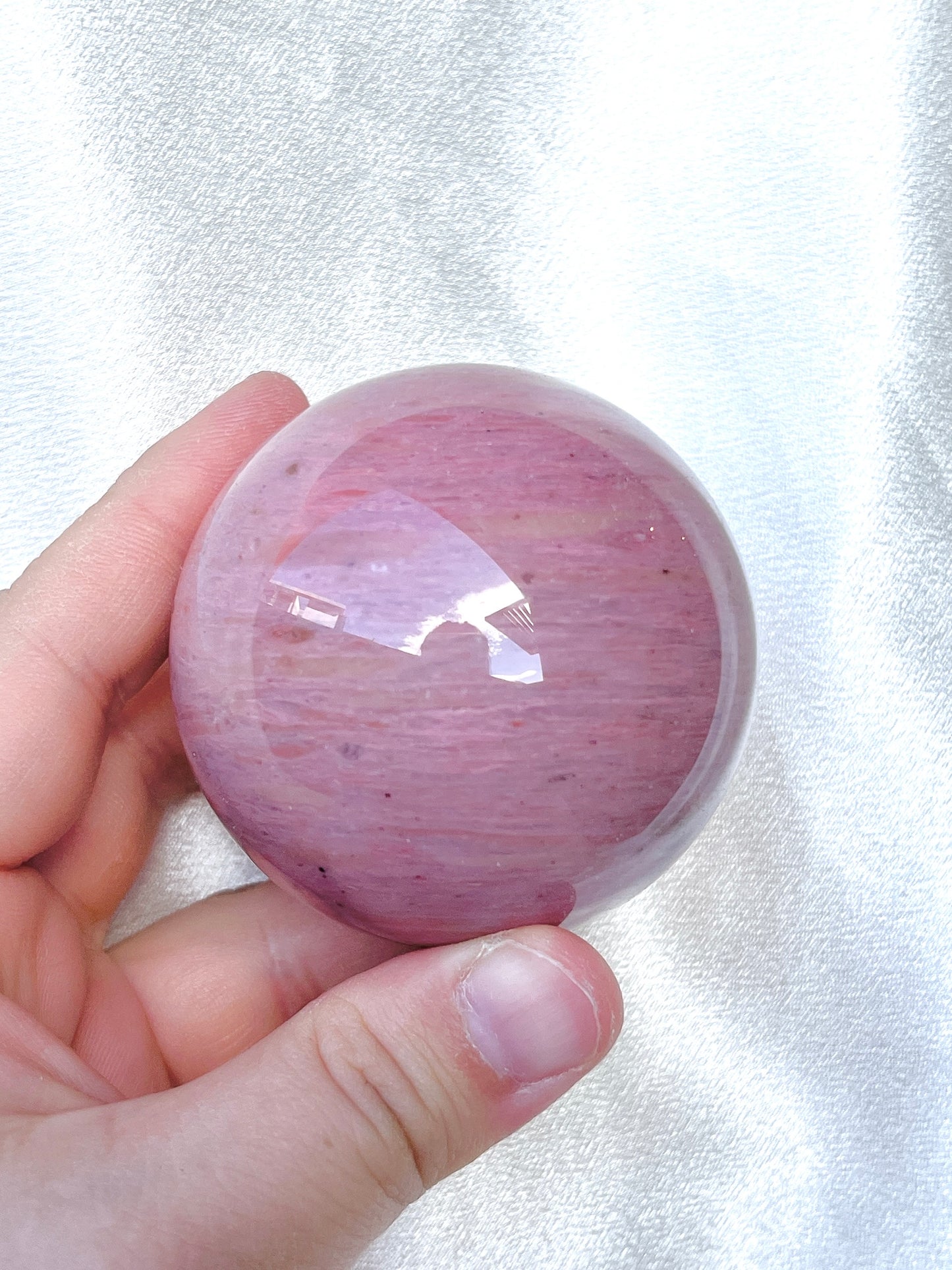 Pink Petrified Wood Sphere 03
