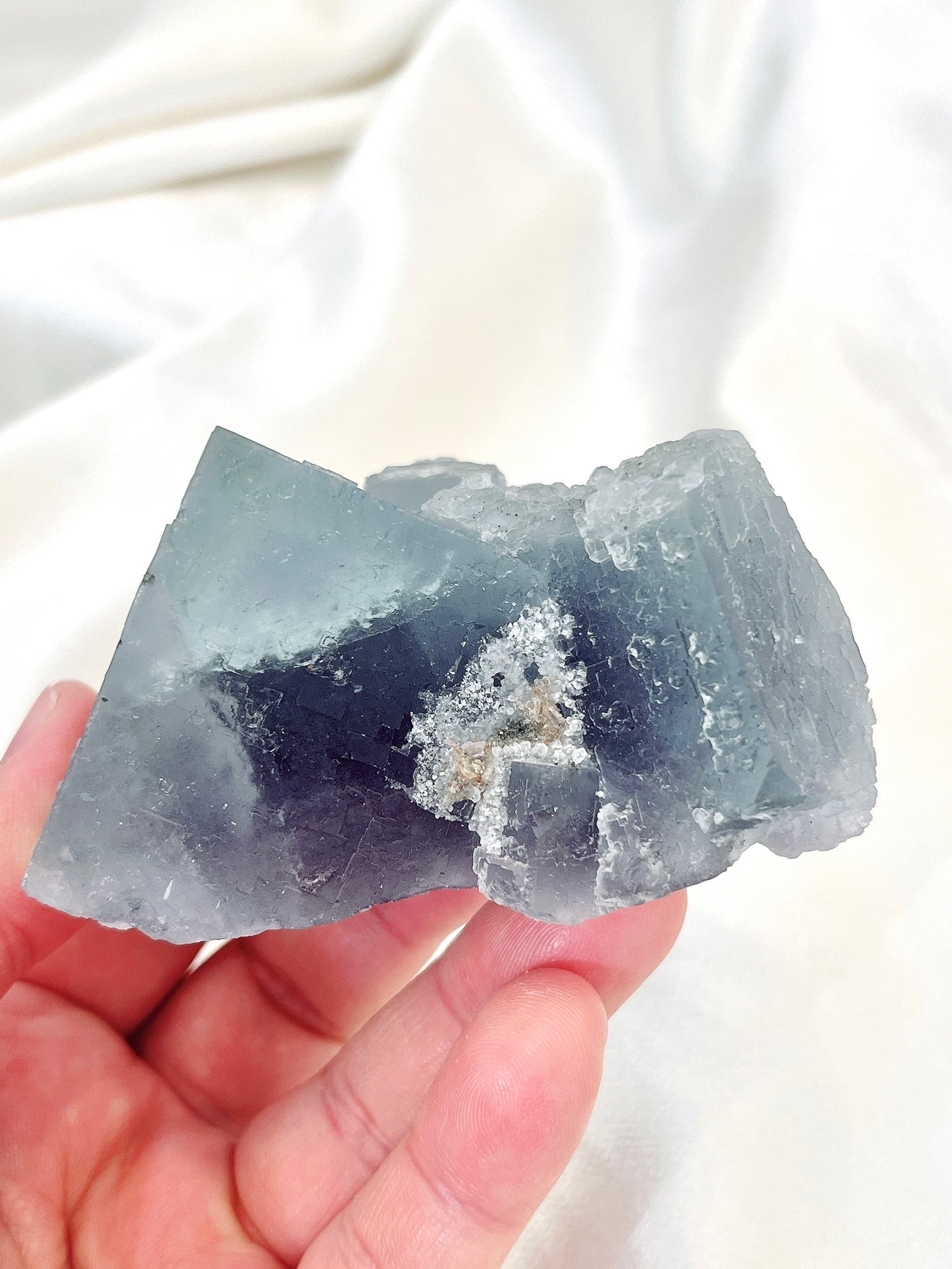 High Quality Aqua Phantom Cubic Fluorite Specimen 03