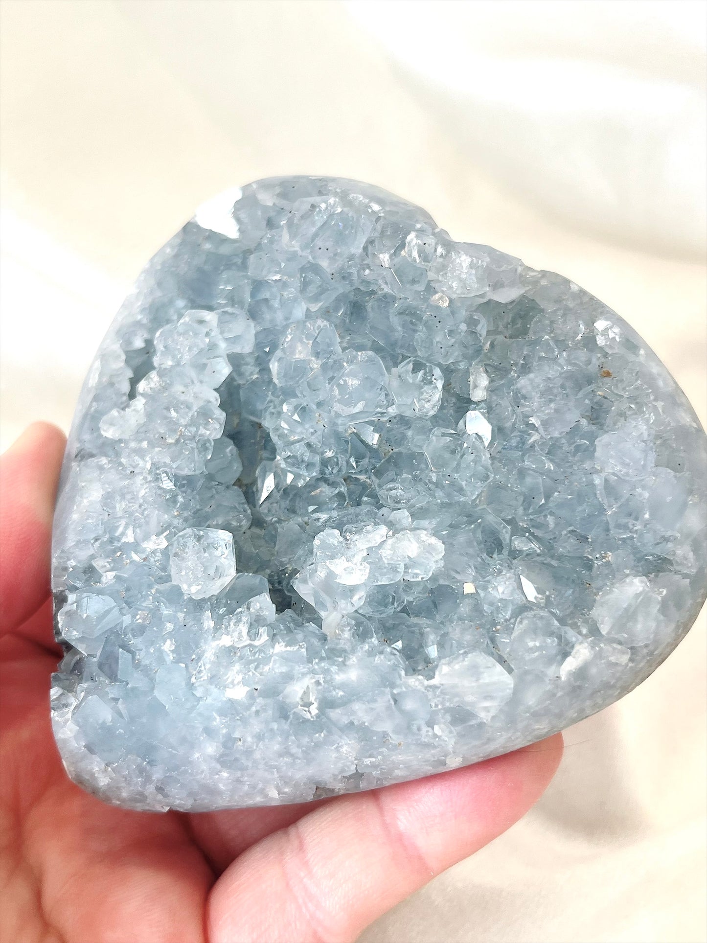 Celestite Heart Cluster