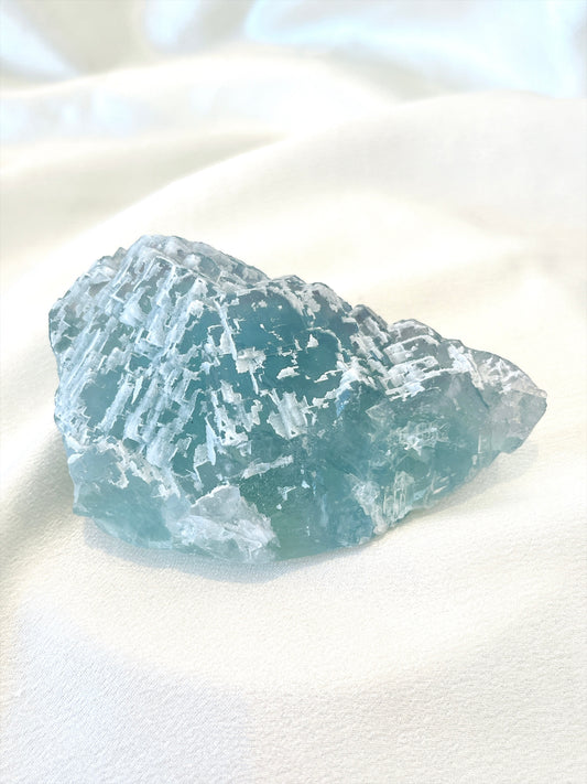 Aqua & Green Fluorite Cubic Cluster 01